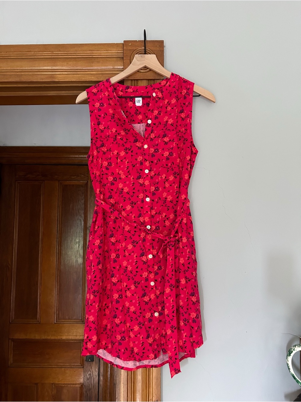 Vintage Gap Pink Floral Mini Wrap Dress
